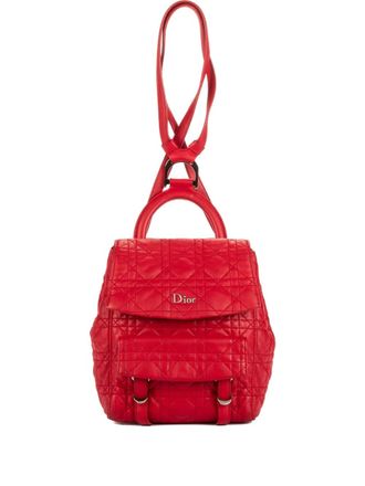 Dior Stardust quilted flap backpack - Red