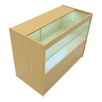 MonsterShop LED Retail Shop Counter C1200 - Maple in Beige