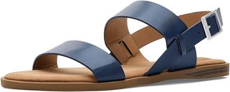 Journee Collection Lavine Womens Sandals Navy : 6.5 M, Faux Leather
