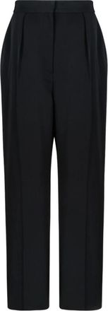 Balmain Tailored Wool Trousers - female - Balmain - Wide Trousers - Black - 2XS - Trousers