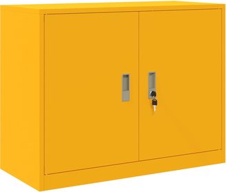 vidaXL Armario De Almacenamiento Amarillo Mostaza 90 X 40 X 70 Cm Vidaxl