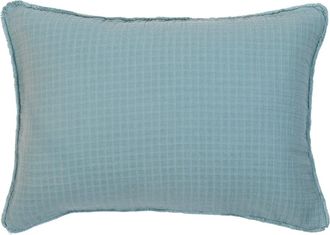 Maison d'&eacute;t&eacute; Funda de coj&iacute;n gasa de algod&oacute;n azul mineral 50 X 70 cm