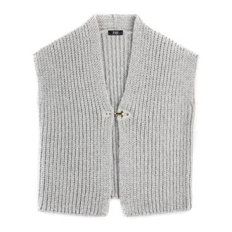 Fay Cardigans, female, Gray, M, Mohair Blend Sequin Waistcoat Grey
