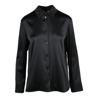 Max Mara Dames, Blouses & Shirts, Zwart, Maat: XL Satijn