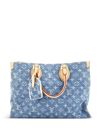 Louis Vuitton OnTheGo Monogram Denim MM tote bag - Blauw