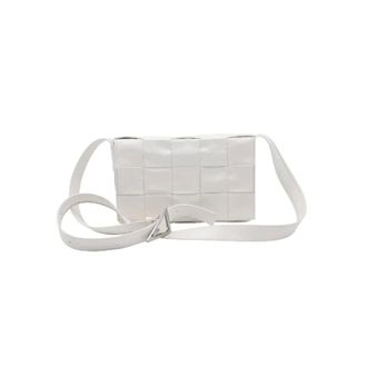Bottega Veneta Pre-owned Cross Body Bags, female, White, Size: ONE SIZE Pre-owned Leather shoulder-bags