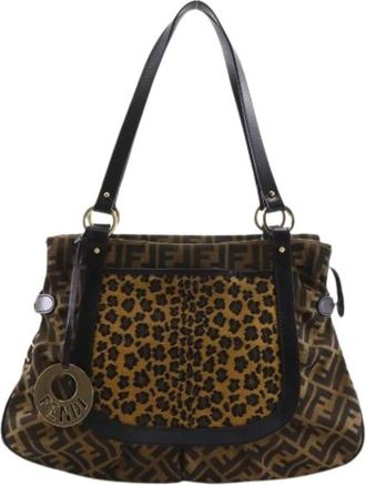 Fendi Pre-owned Zucca Tote bag - Dames - Vintage Handtas - Bruin - ONE Size - Nylon - Vintage