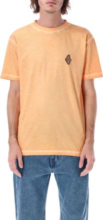 Marcelo Burlon Orange Embroidered Logo T-Shirt