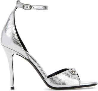 Balenciaga Silver Bow Pumps