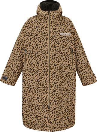 Regatta Mens Adults Changing Robe Zip Fastening Leopard pink - Tan - Size Medium