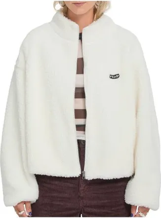 Volcom Wylding Out Sherpa Fleecejacke f&uuml;r Damen | wei&szlig;