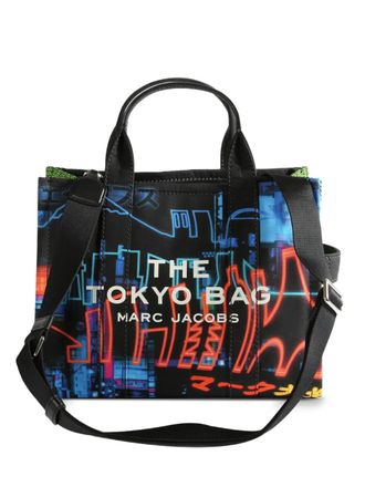 Marc Jacobs Shopper met handvat en print - Zwart