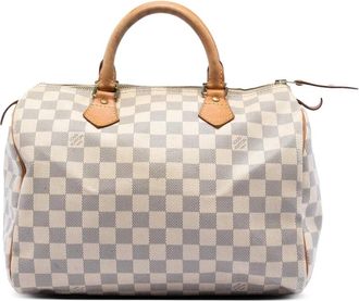 Louis Vuitton Pre-owned Handbags, female, White, Size: ONE SIZE Pre-owned Damier Ebene Speedy Boston Bag