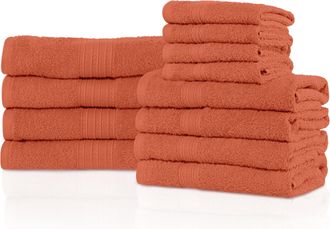 Superior Eco-Friendly Ringspun Cotton Modern Absorbent 12-Piece Towel Set