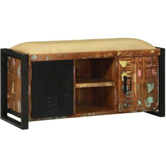 vidaXL vidaXL Cabinet Panchina Multicolore Legno massello di recupero