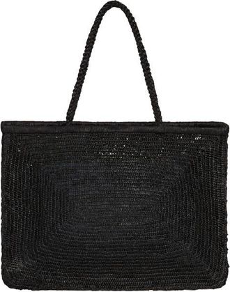 Vitamin A Amani Raffia Tote in Black at Nordstrom