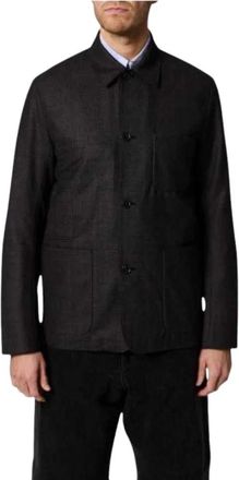 Paul Smith Casual shirt-stijl jas - Heren - Zomerjassen - Grijs - 2XL - Wol - Jassen