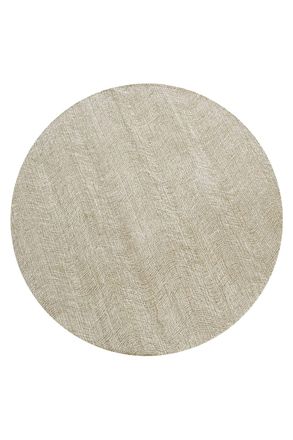 Wecon Home Alfombra redonda de pura lana tejida a mano crema 200 cm