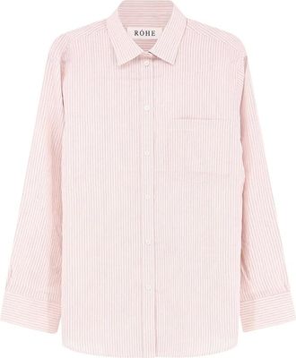 R&oacute;he Camisa Cl&aacute;sica de Rayas con Botones - Blouses & Shirts - Mujer - Rosa - 2XS