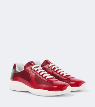 Prada Americas Cup leather-trimmed sneakers