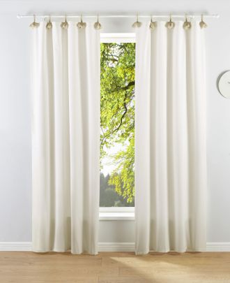 LeGer Home by Lena Gercke Gardine »Leger« Schlaufen 1 Stk. tlg. blickdicht, Bio-Baumwolle, gewebt, verschiedene Grössen