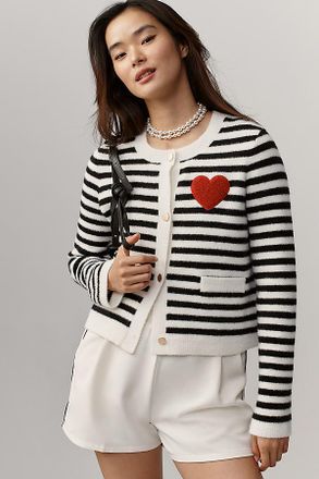 NVLT Striped Heart Knit Jacket