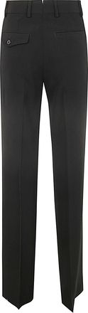 Ann Demeulemeester Womens Maaike Flared Leg Comfort Trousers - Black viscose - Size EU 44 (Womens)