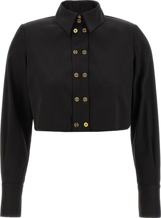 Elisabetta Franchi Cropped Shirt Camicie Nero-Donna