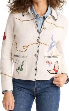 Pendleton Souvenir Cardigan In Oatmeal Multi