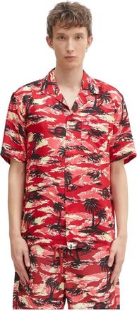 A Bathing Ape Palm Tree Camo Open Collar Pocket Short-Sleeve Shirt - Heren - Korte mouwen Overhemden - Veelkleurig - XL - Overhemden