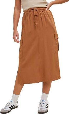 Wishlist Cargo Midi Skirt in Bronze at Nordstrom Rack, Size Medium