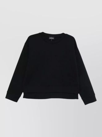 Emporio Armani knitwear crew neck sweatshirt layered hem