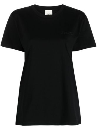 Isabel Marant Black Crewneck Logo T-Shirt