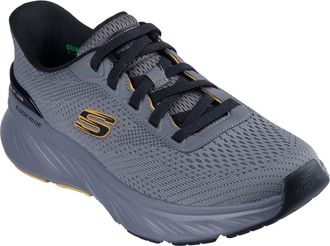 Skechers Edgeride Textile Mens Charcoal/Yellow Trainers - Size UK 11