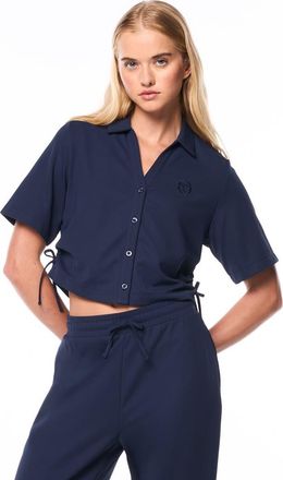 Sergio Tacchini Mattea Cabana Shirt in Maritime Blue at Nordstrom, Size Xx-Large
