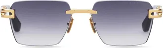 Dita Eyewear Meta-Evo One Rimless Sunglasses with Gradient Blue Lenses