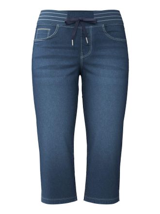 Casual Looks Caprijeans CASUAL LOOKS, Damen, Gr. 36, Normalgr&ouml;ssen, blau (blau, stone, washed), 81% Baumwolle, 17% Polyester, 2% Elasthan, unifarben, 3/4-L&auml;nge, Je