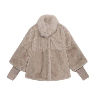 Oltre Jassen, Dames, Grijs, 3Xl, Polyester, Jas met dubbel bewerkte, pluizige stof