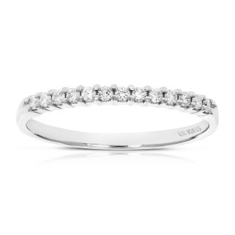 Vir Jewels 1/6 cttw Lab Grown Diamond Wedding Band in Sterling Silver For Women