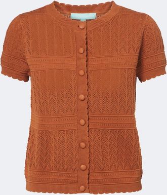 Melissa Odabash Cardigan Polly in cotone pointelle