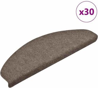 vidaXL Vidaxl - Felpudos Autoadhesivos Para Escaleras, 30 Unidades, Beige, 65 X 21 X 4 Cm, Semicirculares, Grandes