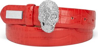 Philipp Plein Belt Skull Crystal