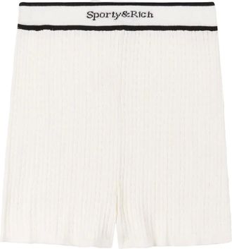 Sporty & Rich Shorts biker - Bianco