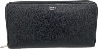 Celine Black Leather Long Wallet (Bi-Fold) (Pre-Owned)