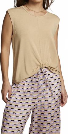 Chaser Knotted Top In Tan
