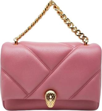 Bulgari Pre-owned Serpenti Cabochon Leder Keten Tas - Dames - Vintage Schoudertas - Roze - ONE Size - Leer - Vintage