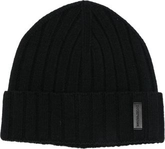 Emporio Armani Zwarte Beauty Beanie Hoed - Heren - Hoeden - Zwart - 36 CM - Accessoires