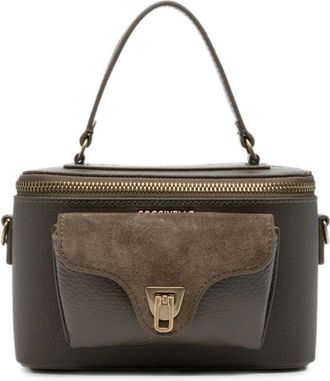 Coccinelle Tassen, Dames, Bruin, ONE Size, Leer, Leren Bowling Handtas