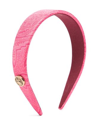 Etro paisley button hair accessory - Roze