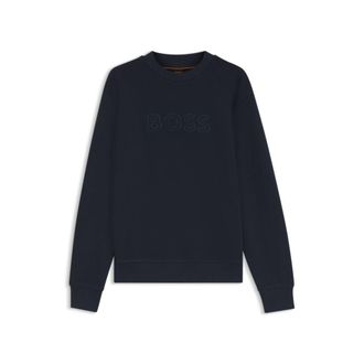 BOSS Relaxed-fit sweatshirt in cotton terry with embroidered logo